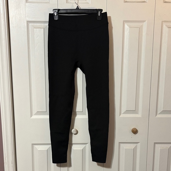 cinstron Pants - Control Classic Black Women's Fleece lined Leggings, Size L(8-10)